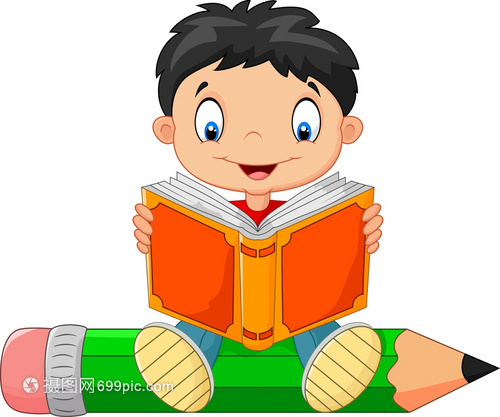 書香伴童年，智慧啟未來——卡通小男孩讀書廣告設(shè)計(jì)